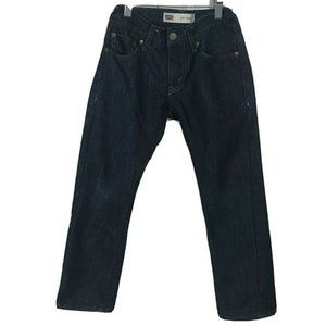 Levis 511 Slim Fit Boys 8R Dark Blue Wash Adjustable Waist 24 x 22 Jeans GUC